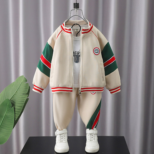 Laste sügiskomplekt poistele krae ja taskuga