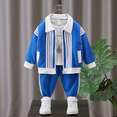 Dvodijelni sportski set s patentnim zatvaračem i džepom za dječake