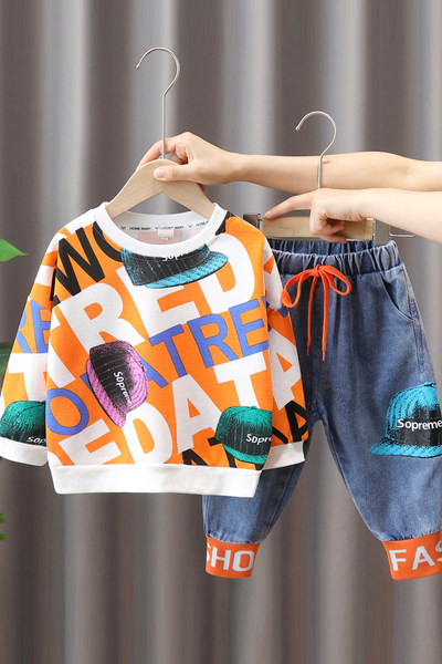 Set de zi cu zi pentru copii din două piese cu motive colorate