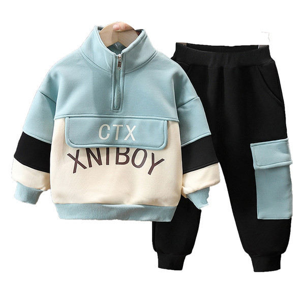 Zimski set hlača i bluze s printom za dječake