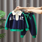 Dječji komplet dvodijelna bluza s kragnom i hlače