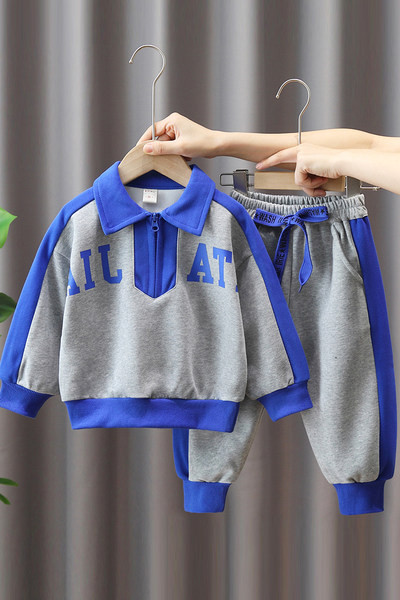 Dječji komplet dvodijelna bluza s kragnom i hlače