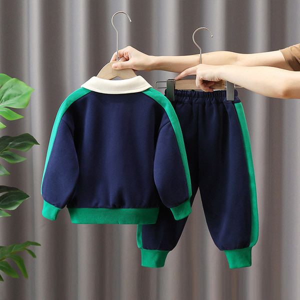 Dječji komplet dvodijelna bluza s kragnom i hlače