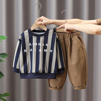 Dječački ležerni komplet bluza s džepnim printom