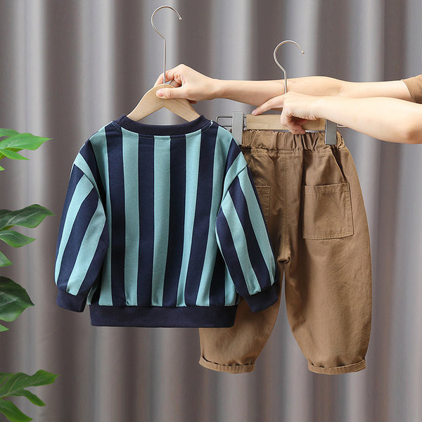 Dječački ležerni komplet bluza s džepnim printom