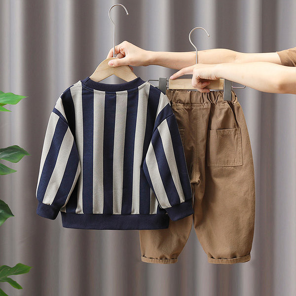 Dječački ležerni komplet bluza s džepnim printom