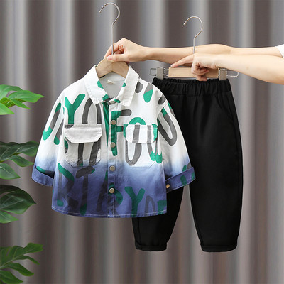 Dječji dvodijelni komplet košulja i hlače za dječake