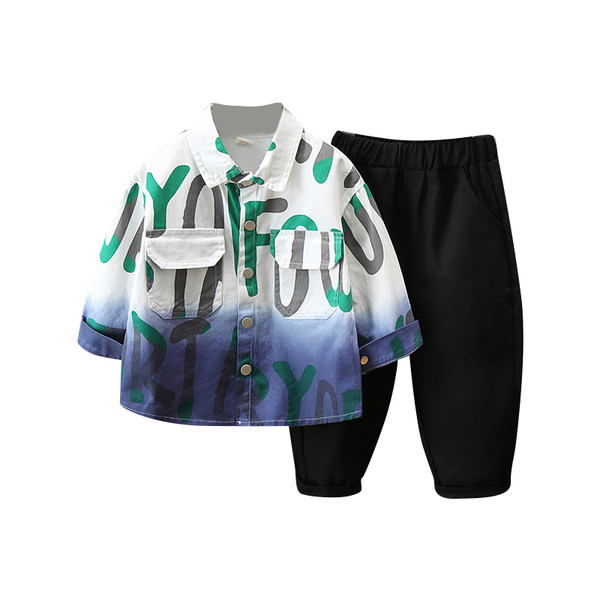 Dječji dvodijelni komplet košulja i hlače za dječake