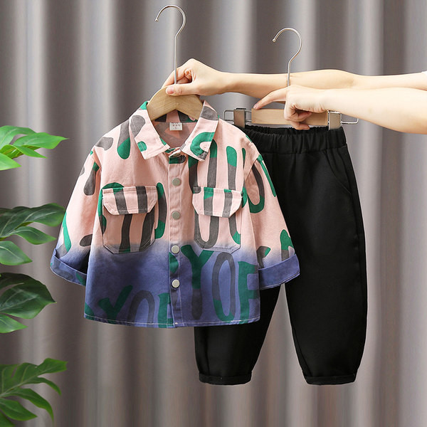 Dječji dvodijelni komplet košulja i hlače za dječake