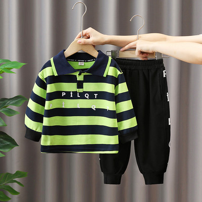 Dječji komplet za dječake - bluza s kragnom i hlače