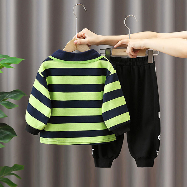 Dječji komplet za dječake - bluza s kragnom i hlače