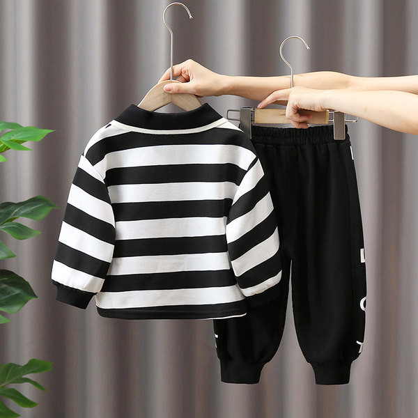 Dječji komplet za dječake - bluza s kragnom i hlače