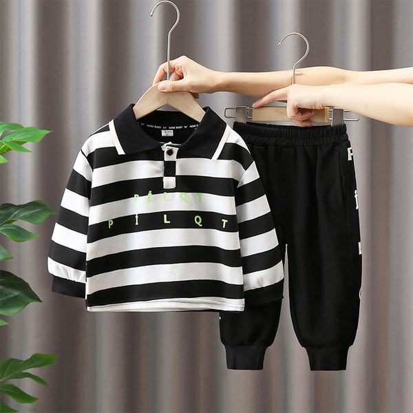 Dječji komplet za dječake - bluza s kragnom i hlače