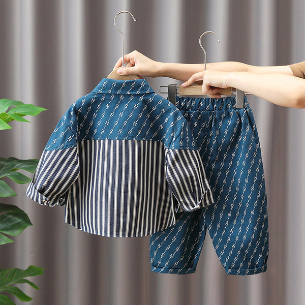 Stilingas spausdinimo kelnių ir marškinių rinkinys berniukams