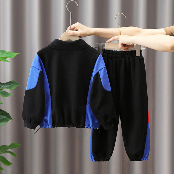 Set copii model nou din doua piese cu imprimeu si guler