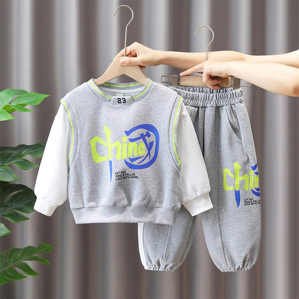 Vaikiškas rudeninis dviejų dalių rinkinys berniukams