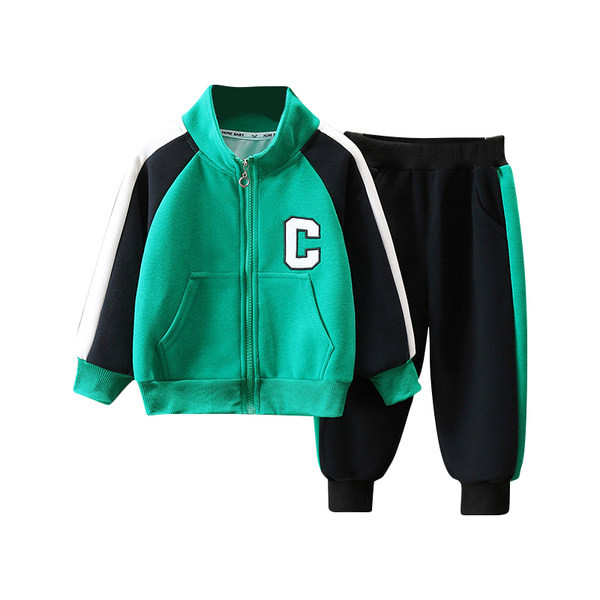 Dvodijelni sportski komplet s patentnim zatvaračem i printom za dječake