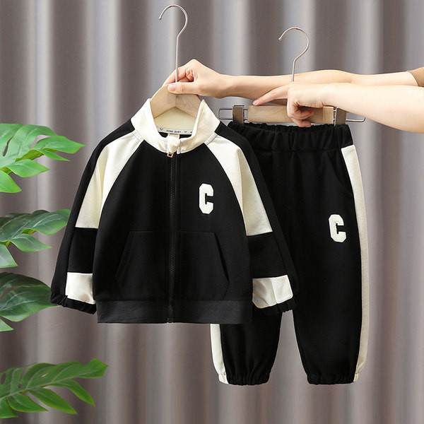 Vaikiškas dviejų dalių sportinis komplektas, megztinis su kelnėmis