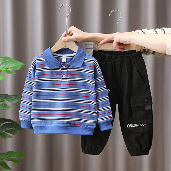 Set de bluze cu guler de buzunar pentru băieți