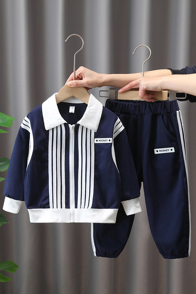 Vaikiškas dviejų dalių komplektas berniukams - megztinis su kelnėmis