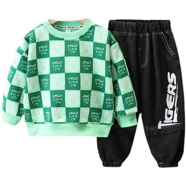 Kasdienis dviejų dalių komplektas – marginta palaidinė ir kelnės