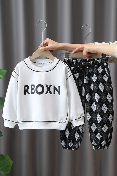 Set casual din doua piese pentru baieti - pantaloni cu bluza