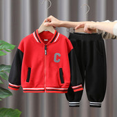 Sportinių kelnių ir striukės rinkinys berniukams su užtrauktuku