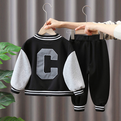 Sportinių kelnių ir striukės rinkinys berniukams su užtrauktuku