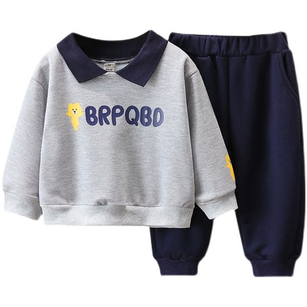 Dječji dvodijelni komplet za dječake - bluza s kragnom i hlače