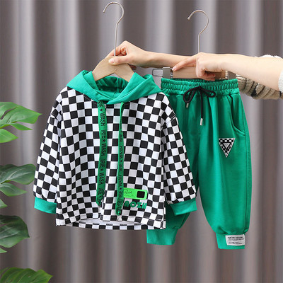 Dječji ležerni dvodijelni komplet s bluzom s kapuljačom i hlačama