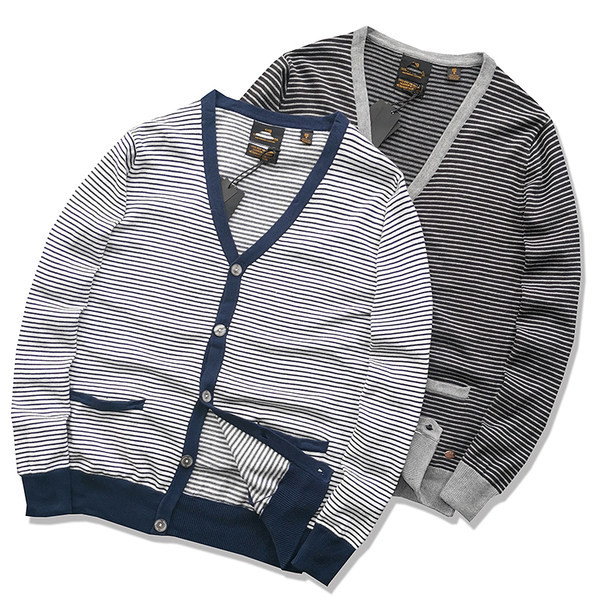 Muški ležerni kardigan s V-izrezom na kopčanje