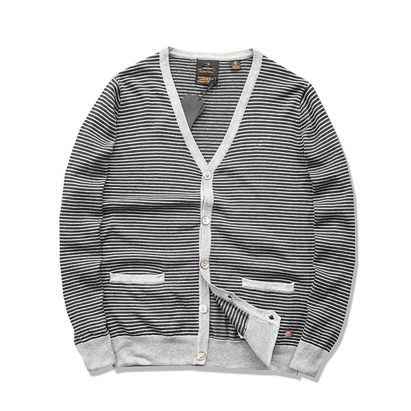 Muški ležerni kardigan s V-izrezom na kopčanje