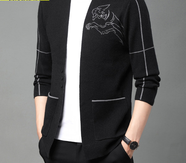 Vékony szabású férfi kardigán finom kötésből