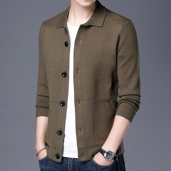 Vestă pentru bărbați cu guler și nasturi clasici