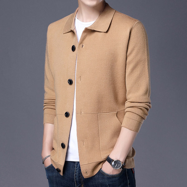 Vestă pentru bărbați cu guler și nasturi clasici