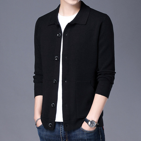 Vestă pentru bărbați cu guler și nasturi clasici