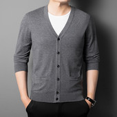 Ležerni kardigan na kopčanje za muškarce