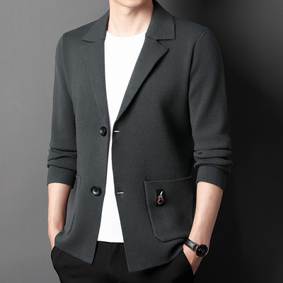 Cardigan de toamna pentru barbati cu buzunare