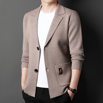 Cardigan de toamna pentru barbati cu buzunare