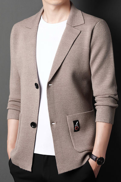 Cardigan de toamna pentru barbati cu buzunare