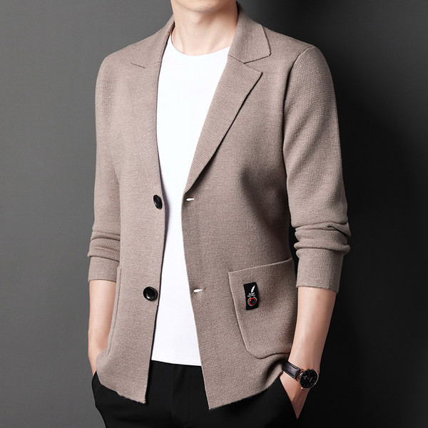 Cardigan de toamna pentru barbati cu buzunare