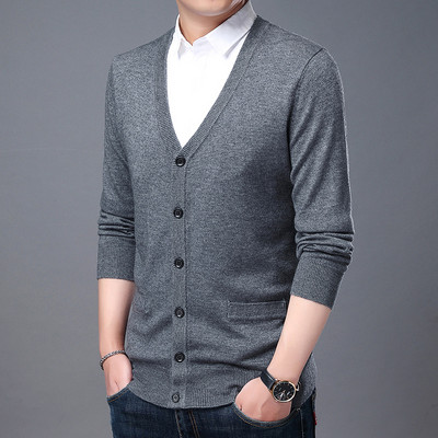 Vestă pentru bărbați subțire, cu nasturi și decolteu în V