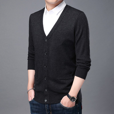 Vestă pentru bărbați subțire, cu nasturi și decolteu în V