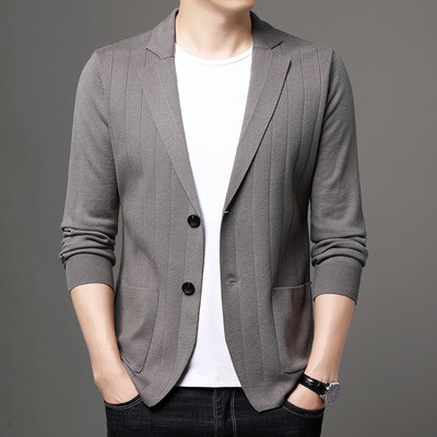 Ležerni kardigan s džepovima i gumbima za muškarce