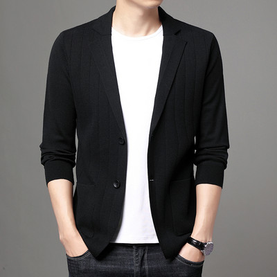 Ležerni kardigan s džepovima i gumbima za muškarce