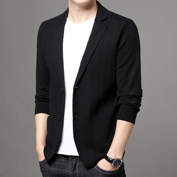 Ležerni kardigan s džepovima i gumbima za muškarce