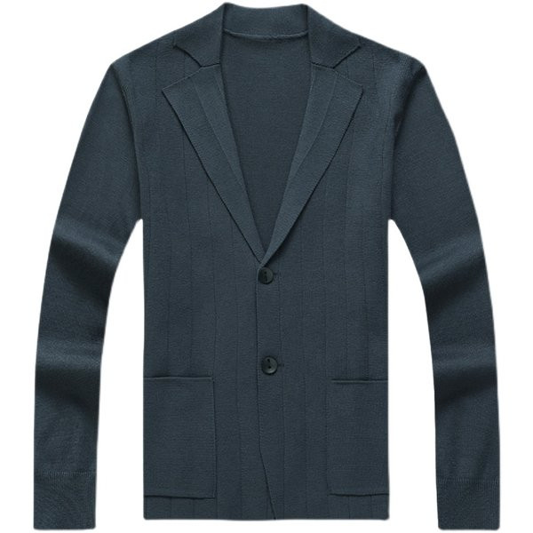 Ležerni kardigan s džepovima i gumbima za muškarce