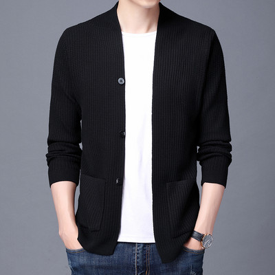 Vestă bărbătească cu nervuri, cu nasturi și buzunare