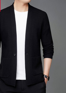 Cardigan toamna iarna cu buzunar pentru barbati