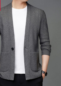 Cardigan toamna iarna cu buzunar pentru barbati